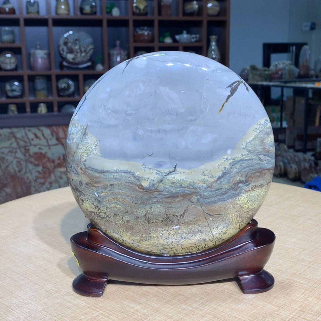 紫砂，广西国画石摆件，收藏观赏