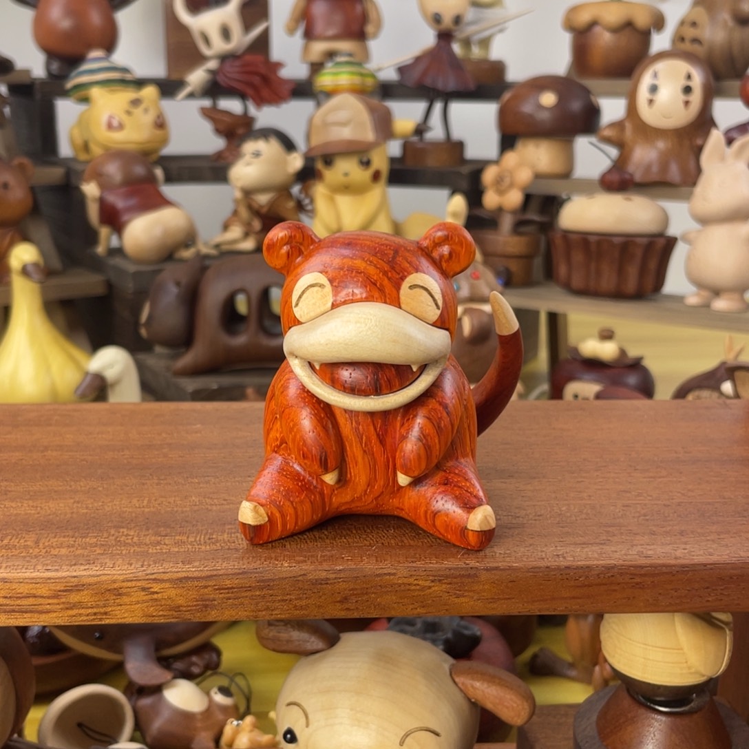 木呆呆兽木质摆件