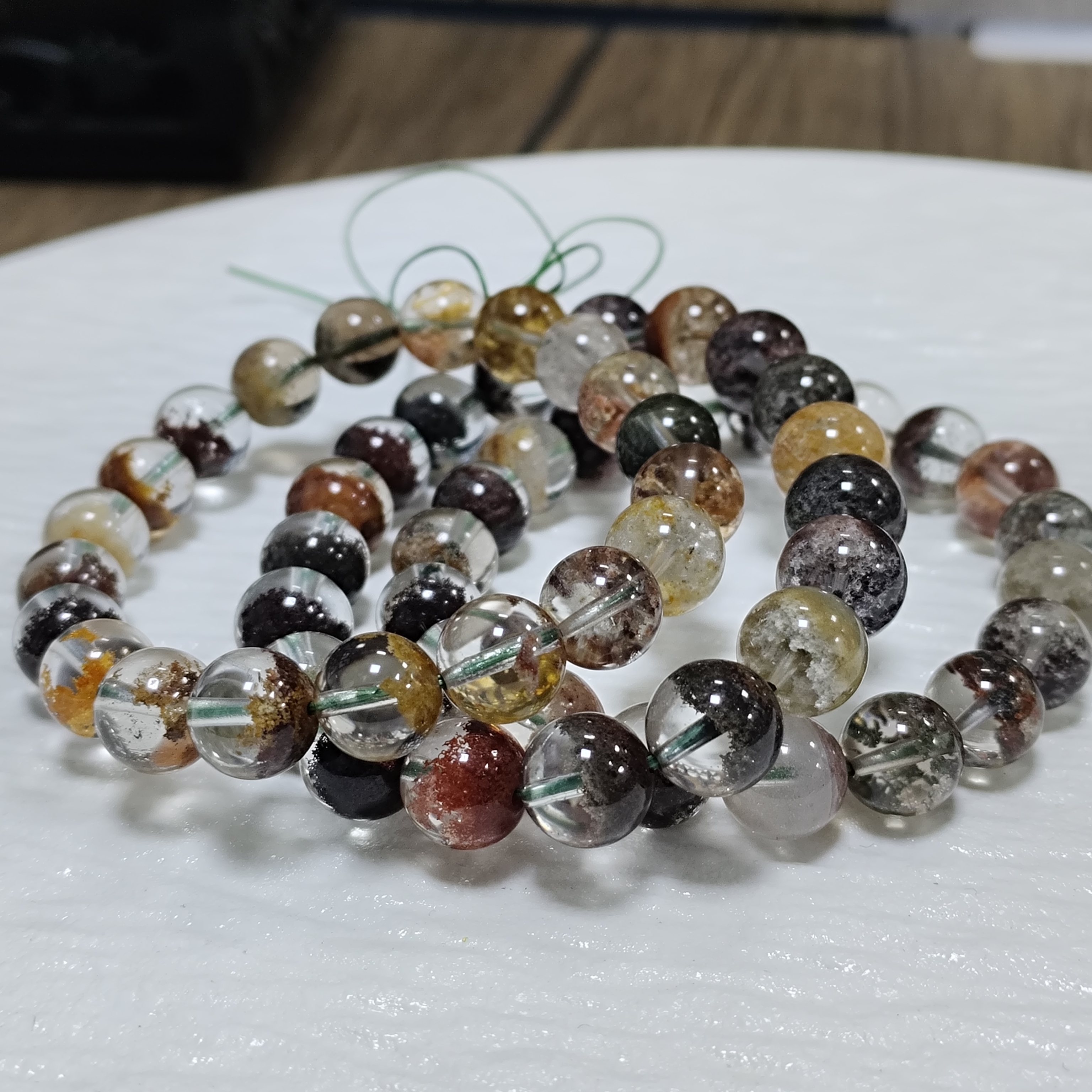 【小宝晶选】天然四季幽灵单圈手链 多样性发一件 约10mm 106XBLA