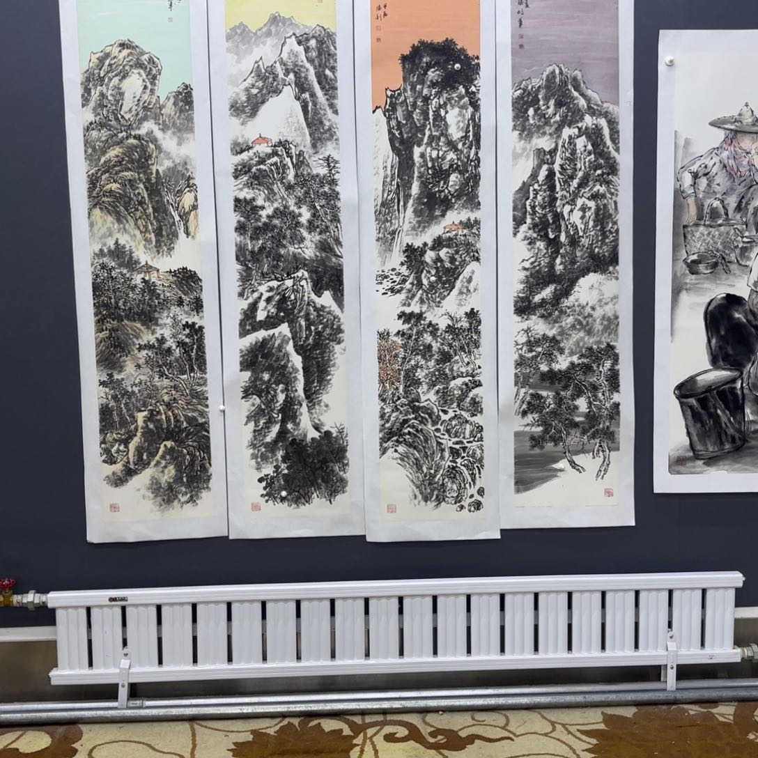 国画隋胜利四条屏艺