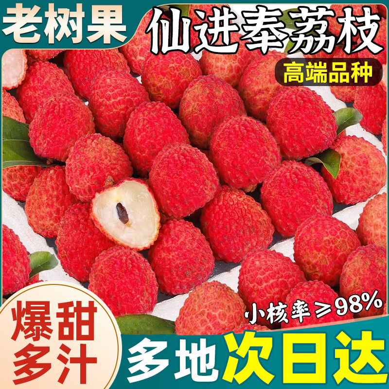 【京东冷链直达】荔枝中的爱马仕仙进奉贵族荔枝新鲜水果送礼首选