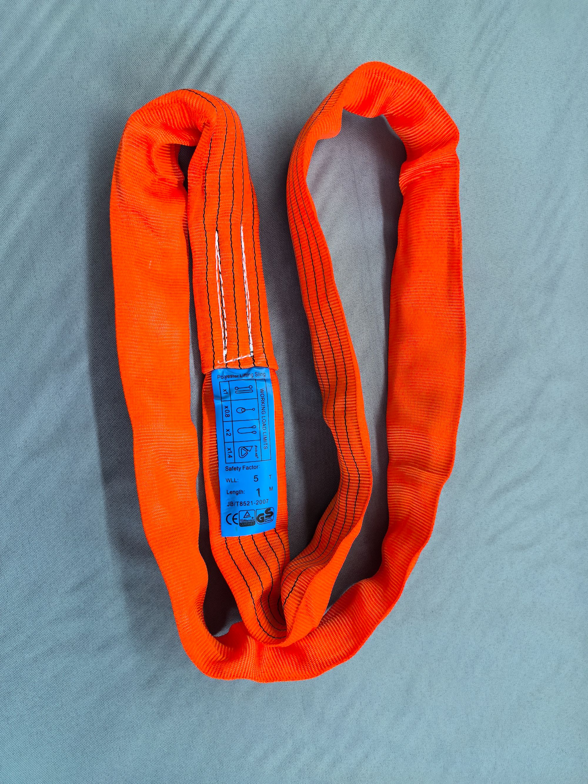 国标6倍彩色柔性环形吊装带高强度涤纶丝