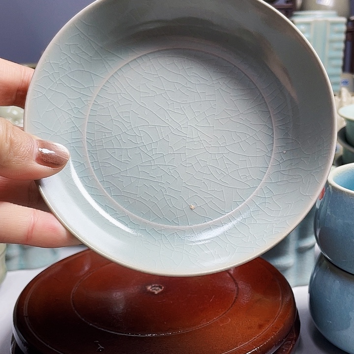 原矿釉仿古天青洗微瑕