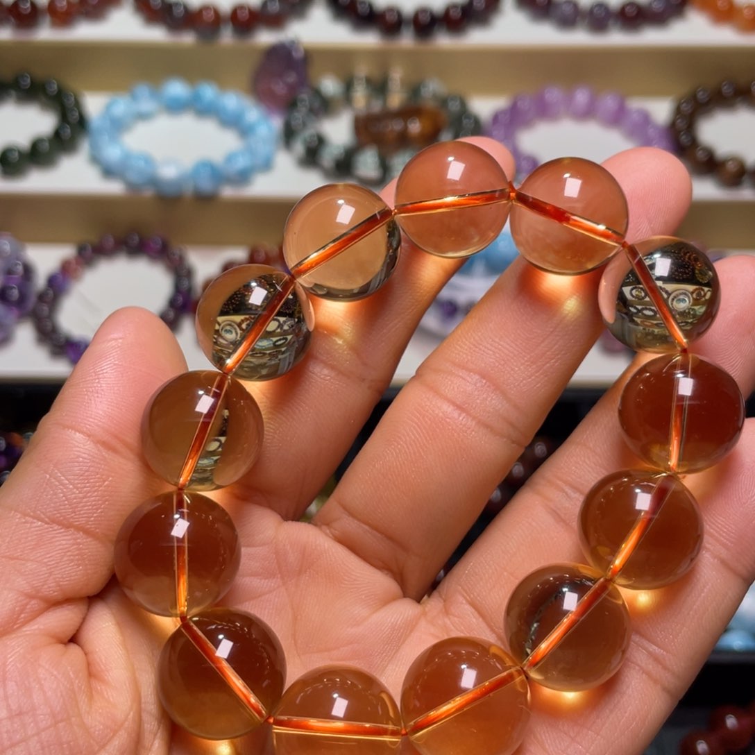 水晶手链未镶嵌巴西暴力黄17+m