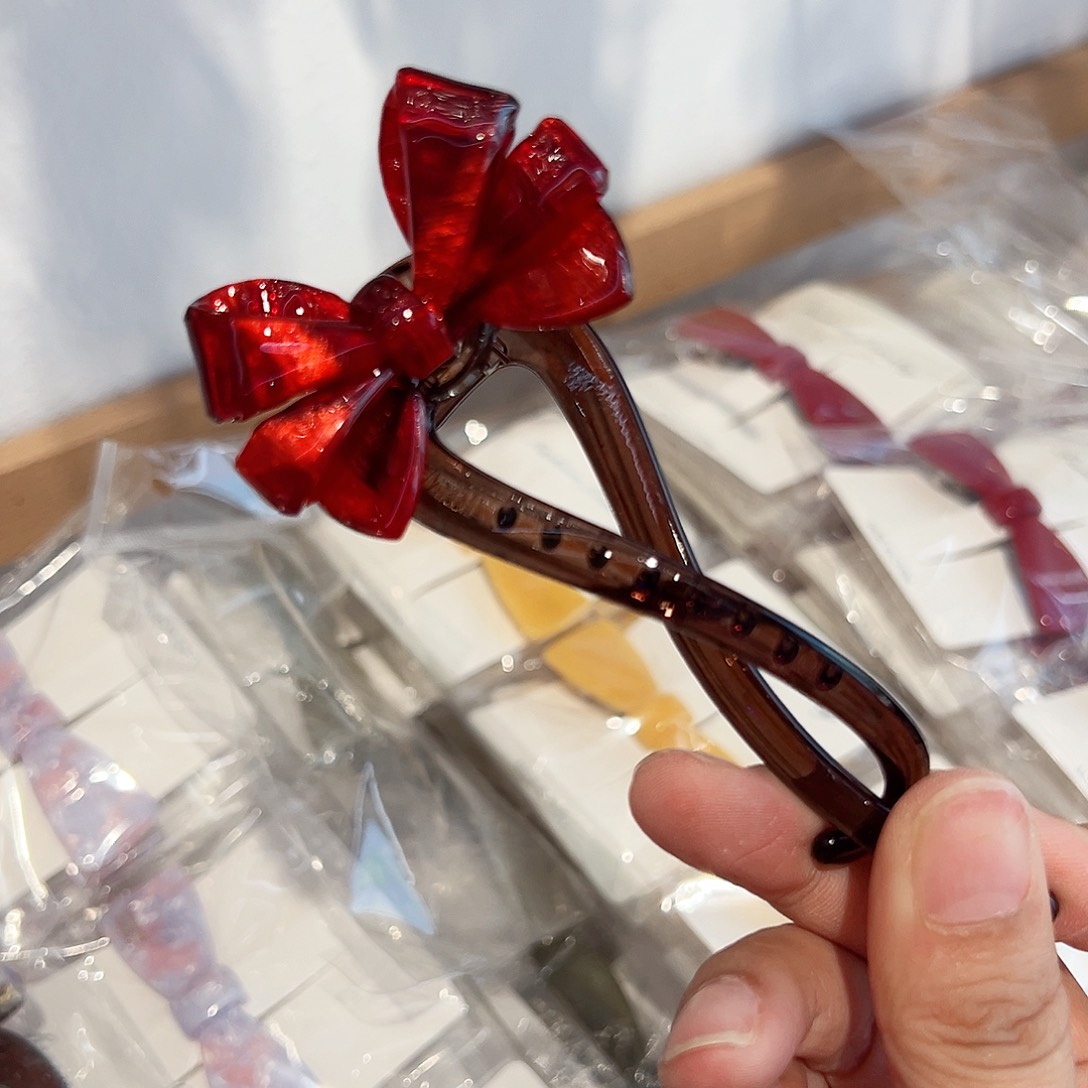 布艺非金属054号醋酸妞妞夹红丝丝款