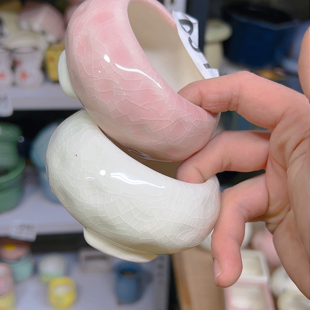 红陶陶瓷花盆当场满12包邮