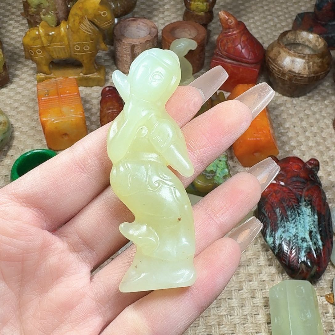 白玉菩提吊坠挂件