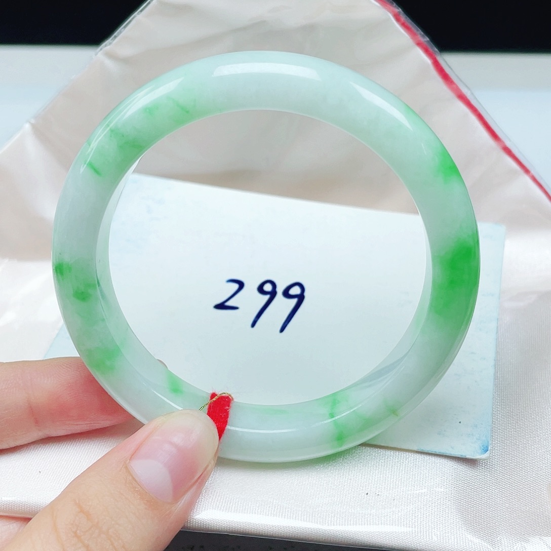 翡翠未镶嵌手镯正圈54.8