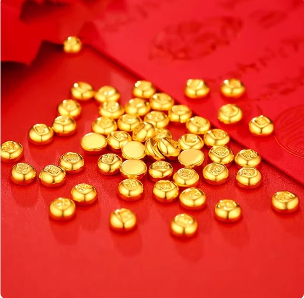 水贝足金金豆9999黄金