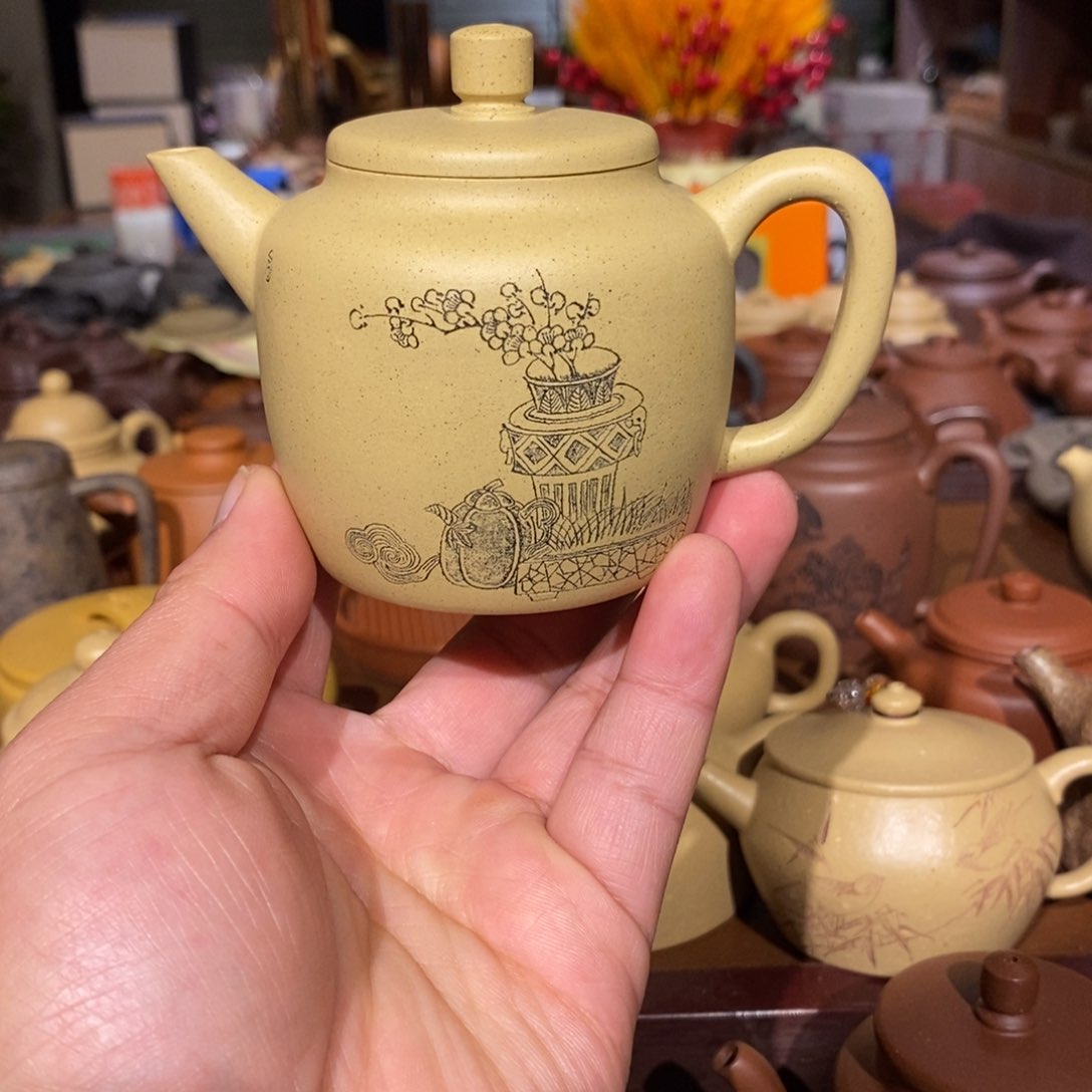 紫砂茶壶高温段泥不吐黑汲直190cc