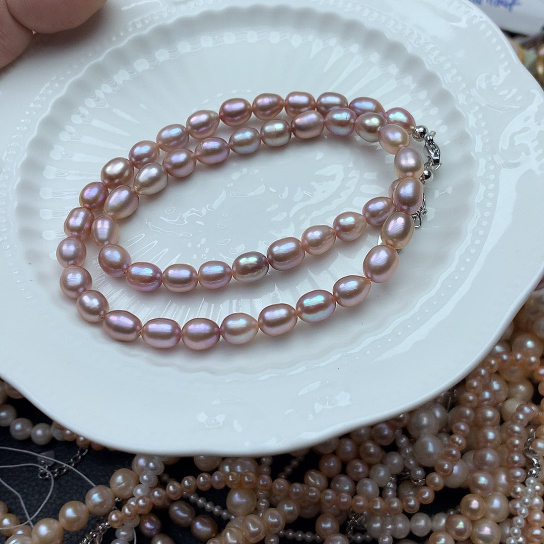 淡水珍珠6-7未镶嵌x19项链