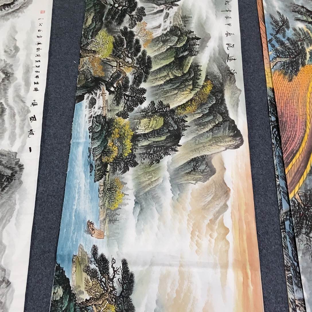 国画小六尺山水一副