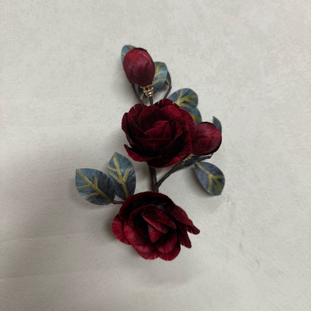 麦光光古风发饰绒花发簪汉服饰品 手工制作默认微瑕