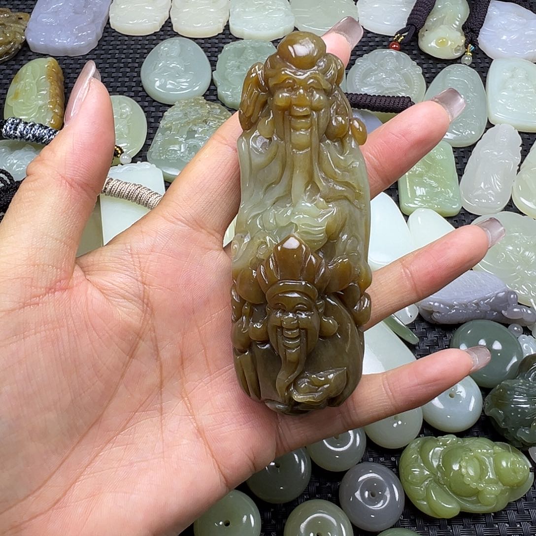 和田玉未镶嵌吊坠(不含链)