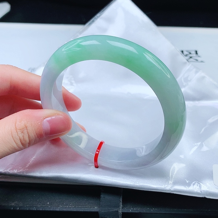 翡翠手镯未镶嵌缅甸天然a货手镯56+