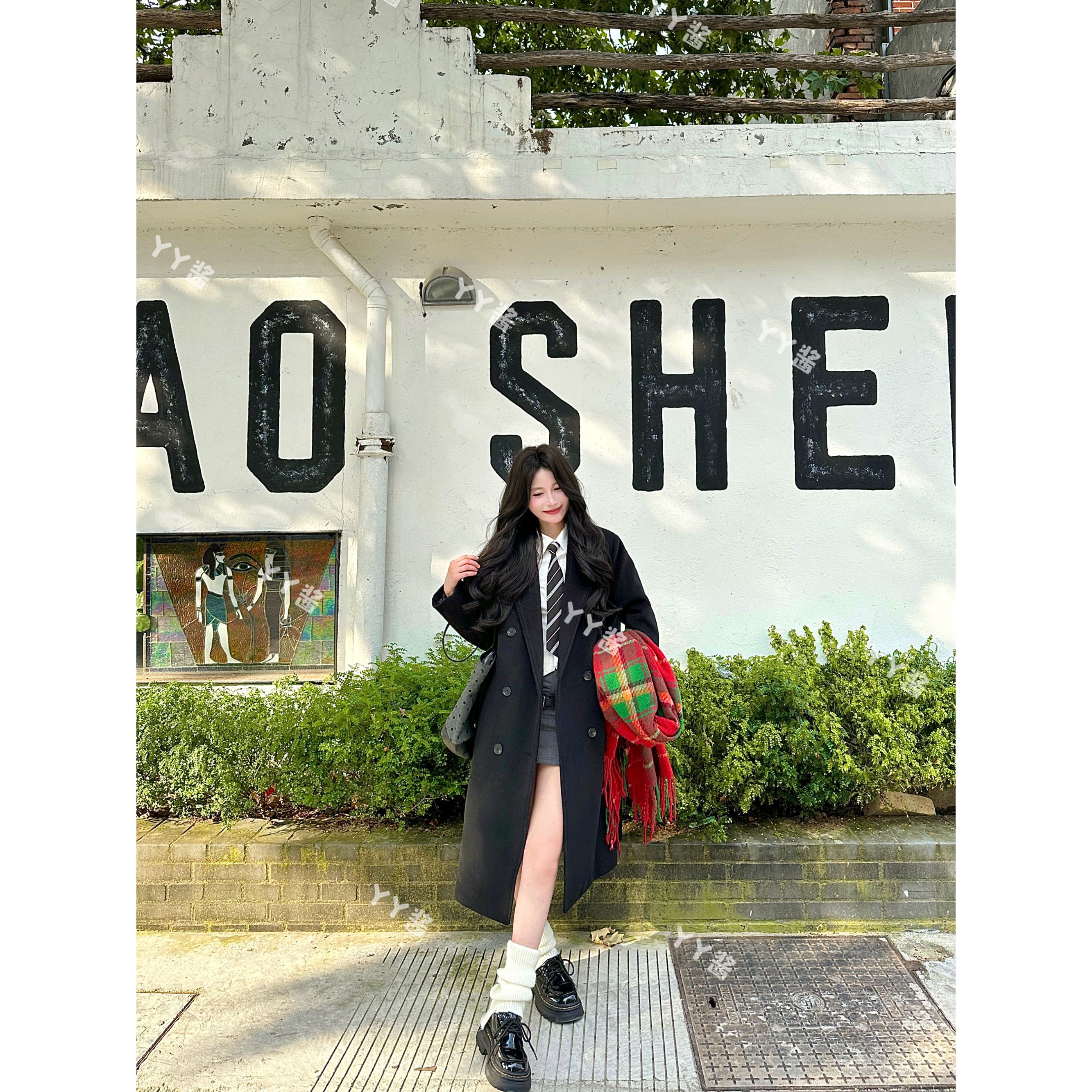 【羽绒款】2025年秋冬韩版显瘦大衣外套中长款学院风百搭气质