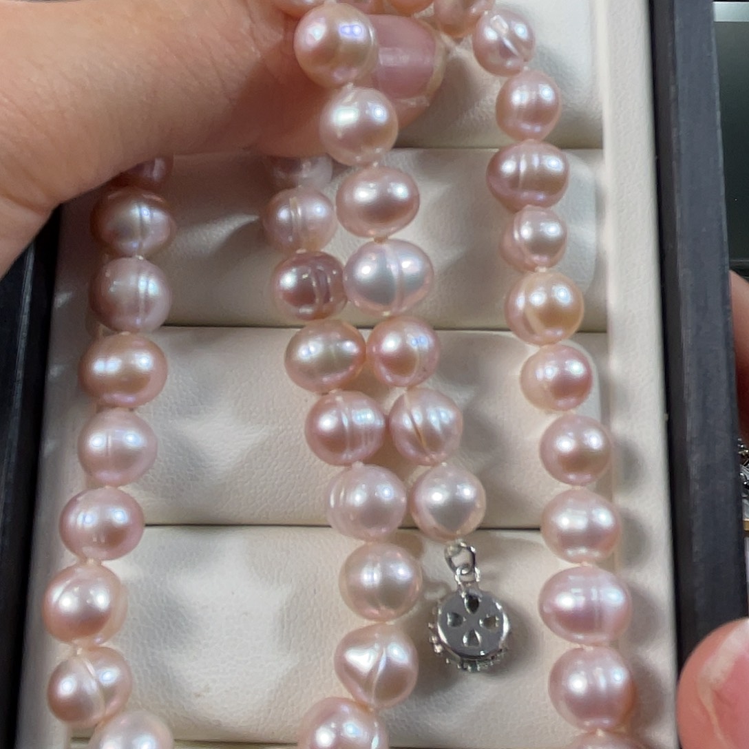 淡水珍珠颈饰银S925镶嵌