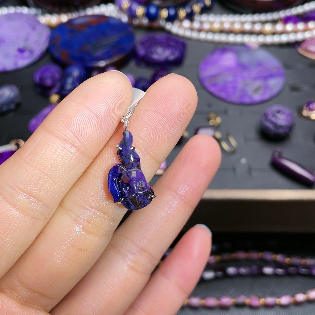 苏纪石（舒俱来）吊坠银S925镶嵌