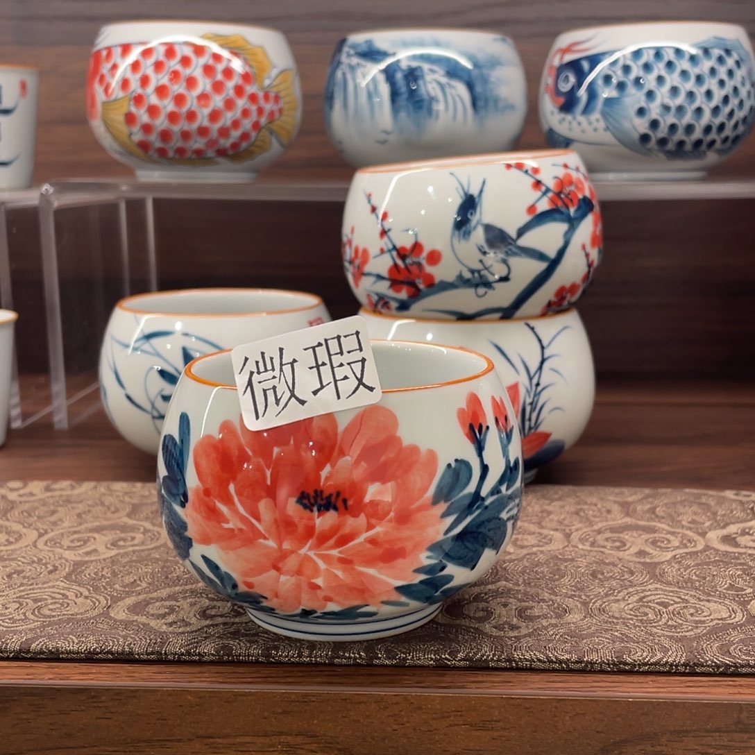 微瑕釉下彩纯手绘