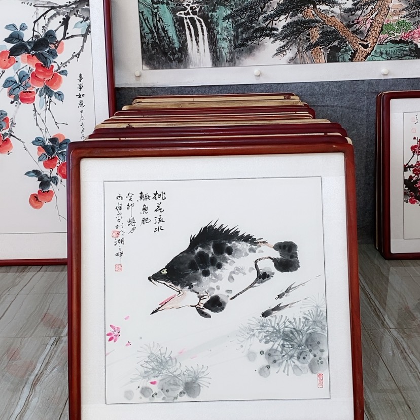 【闪购商品】国画书画作品带框65×65厘米