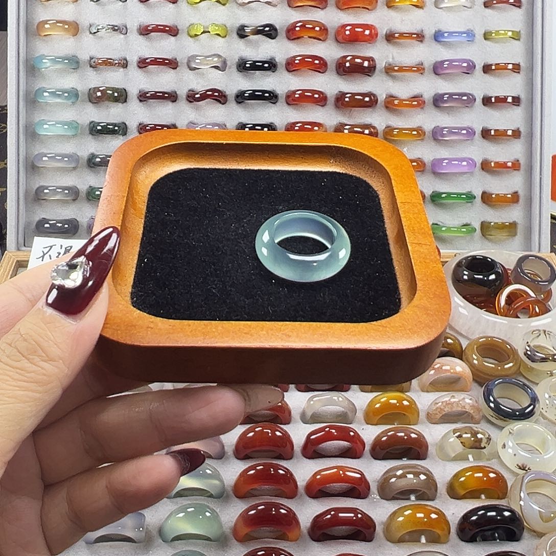 玛瑙/玉髓未镶嵌戒指B2不退换18.1港18