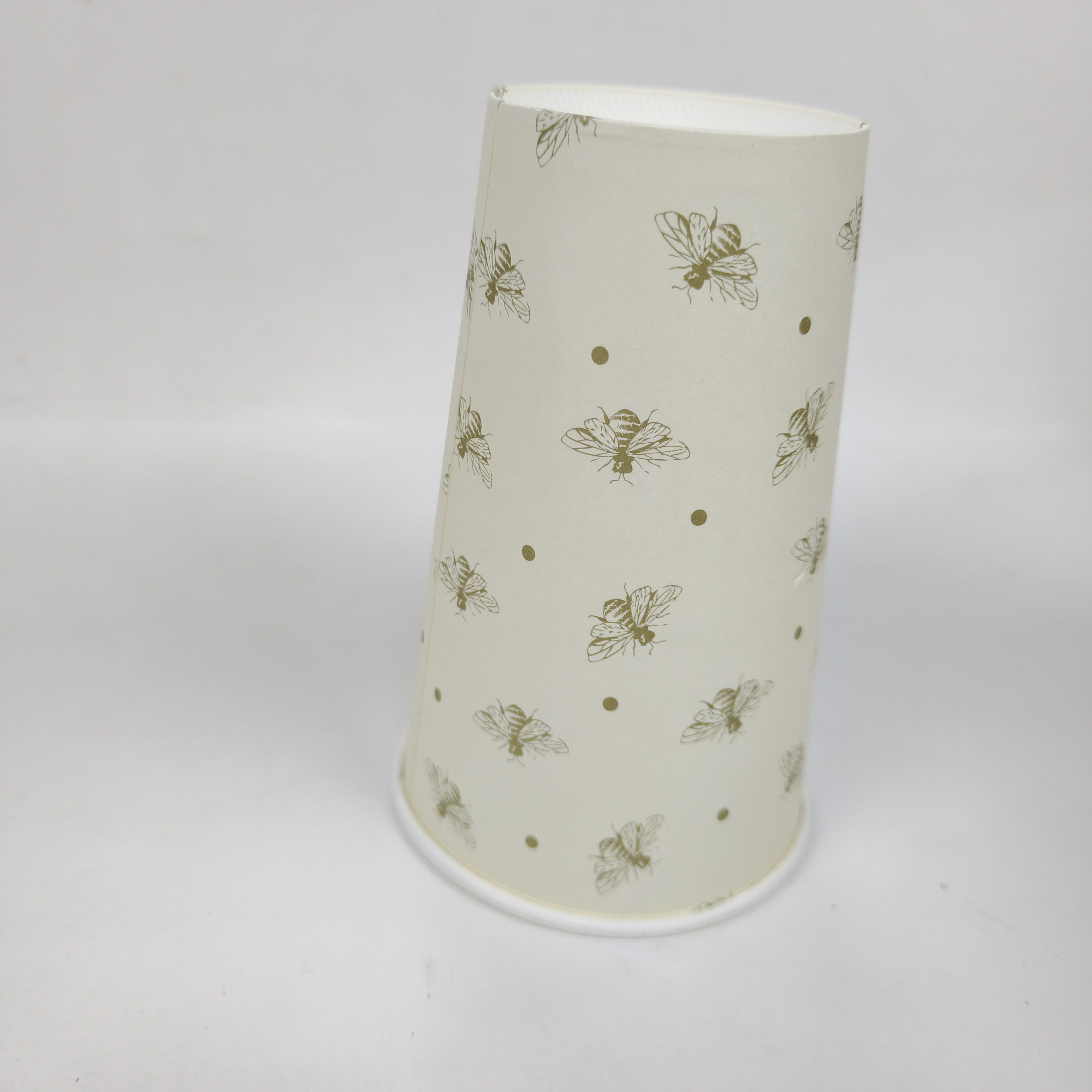 精品桶装一次性16盎司纸杯40个冷饮热饮随机发饮料杯咖啡杯