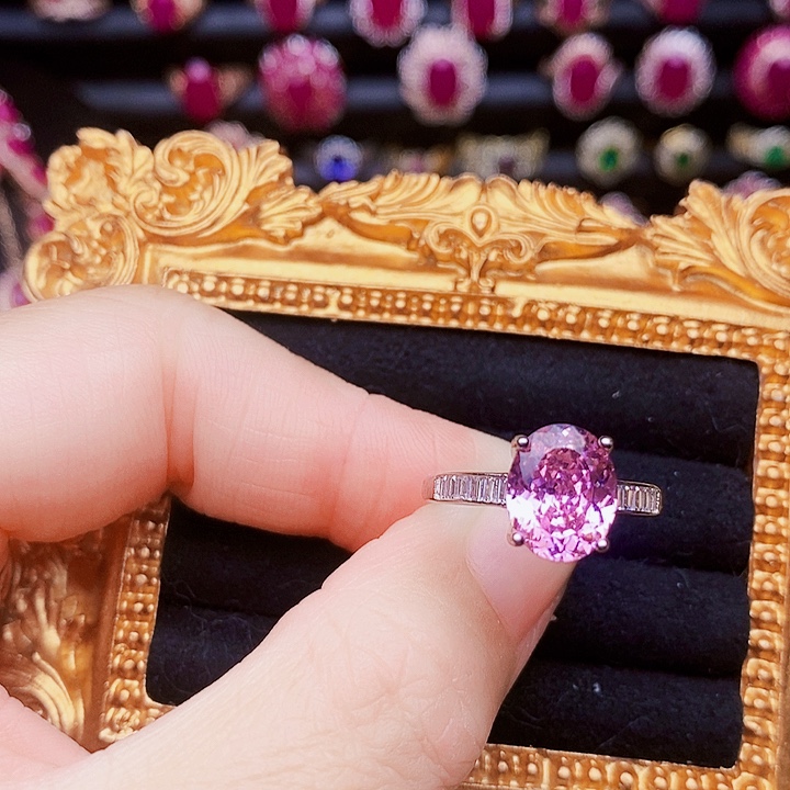 戒指碧玺银S925镶嵌