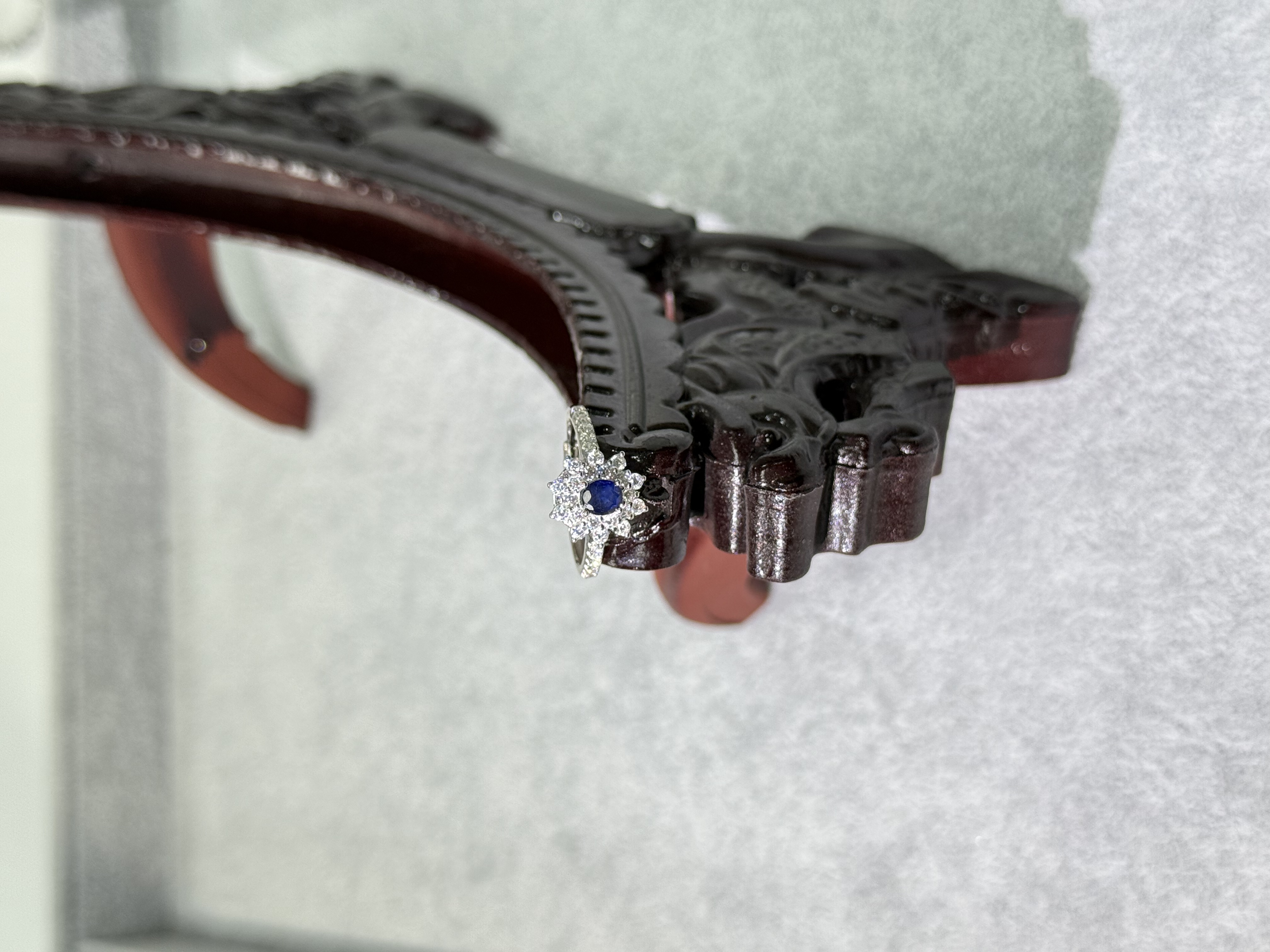 HTC03-1139-S925银蓝宝石戒指-主石:0.5ct± 