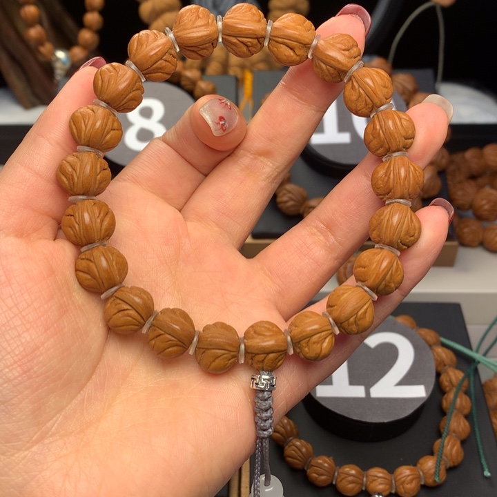 桃核吊坠小**志野生玉龙脊13尺寸