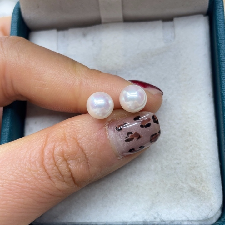 海水珍珠耳饰银S925镶嵌