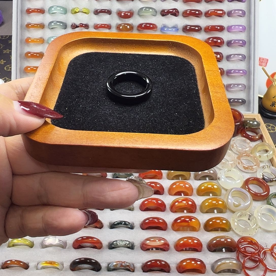 玛瑙/玉髓未镶嵌戒指B15不退换18港17+福利