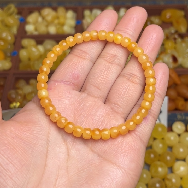 蜜蜡未镶嵌珠宝奇石老蜡老型珠手串