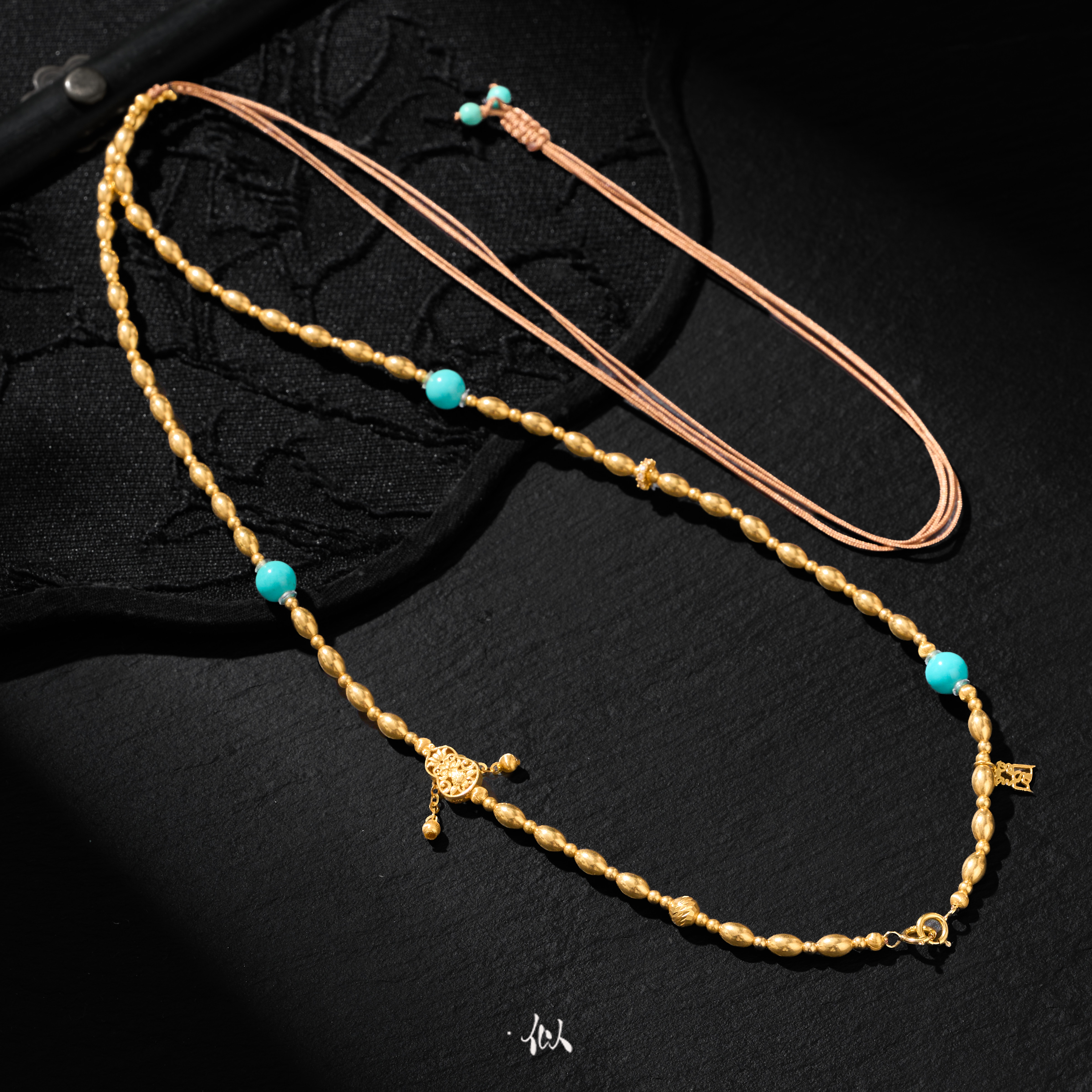 【松月】·似梓珠宝· 18K绿松项链  多样性发一 XYGD3089539-G