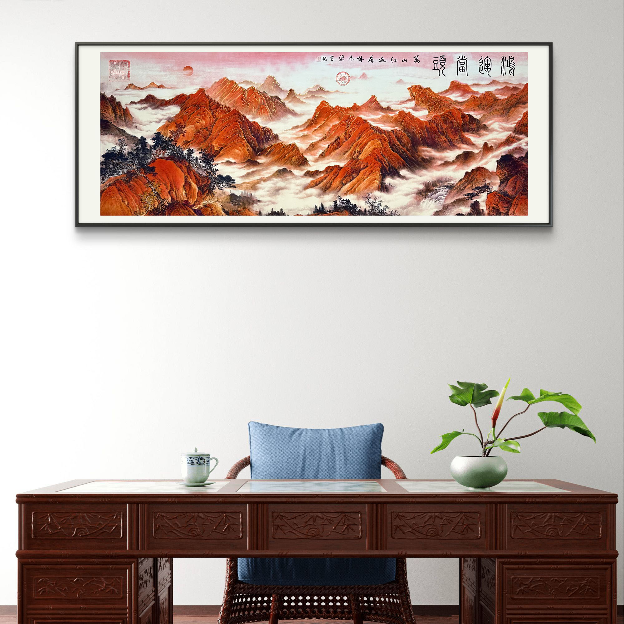 来建明 经典作品-《鸿运当头》【拓底装裱无框】