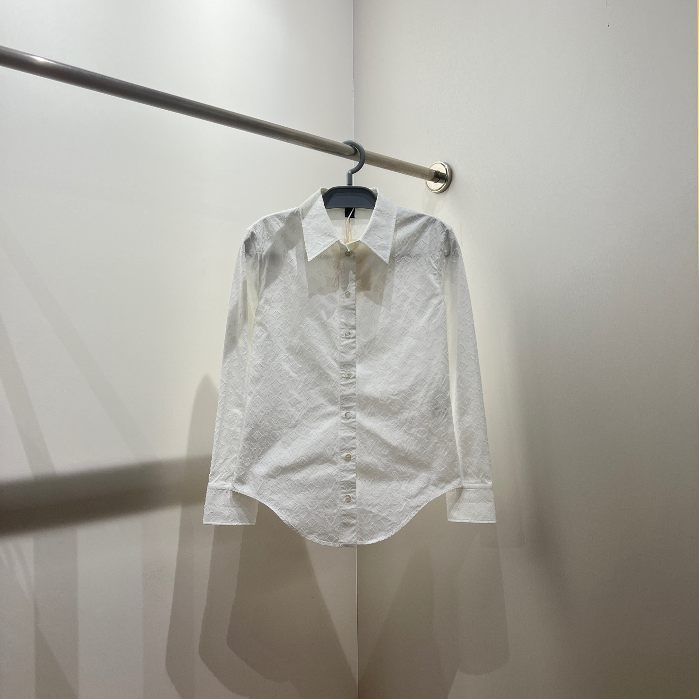 99新 LouisVuitton/路易威登 ss378 LV老花满印长袖衬衫 34码 棉