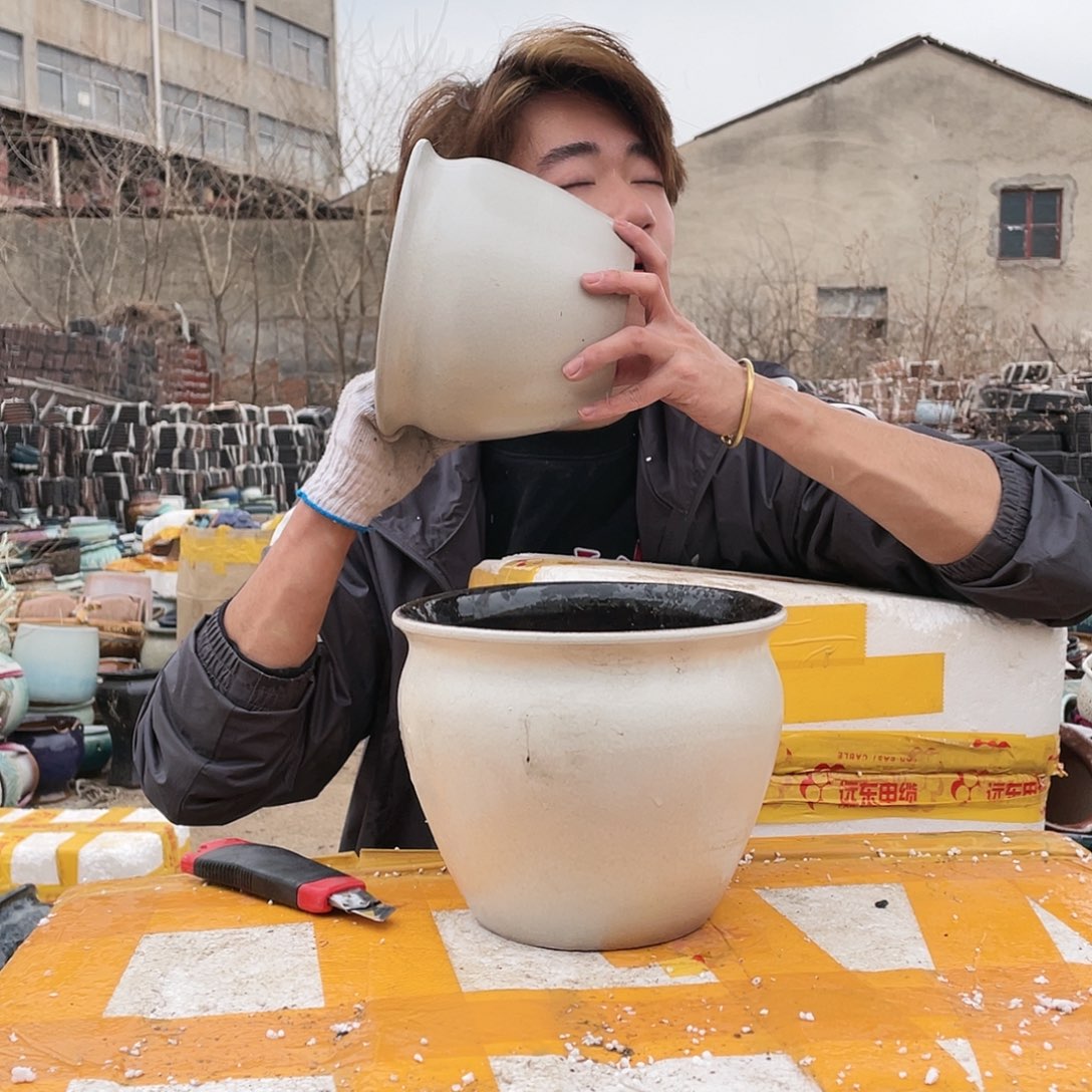 无铅玻璃宜兴紫砂花盆