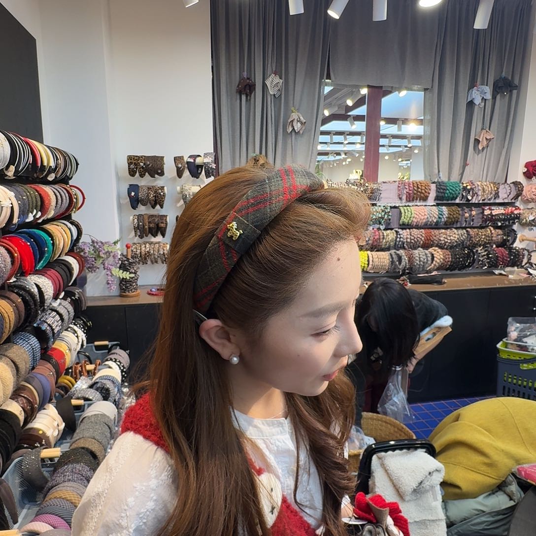 布艺非金属绿色小狗发箍