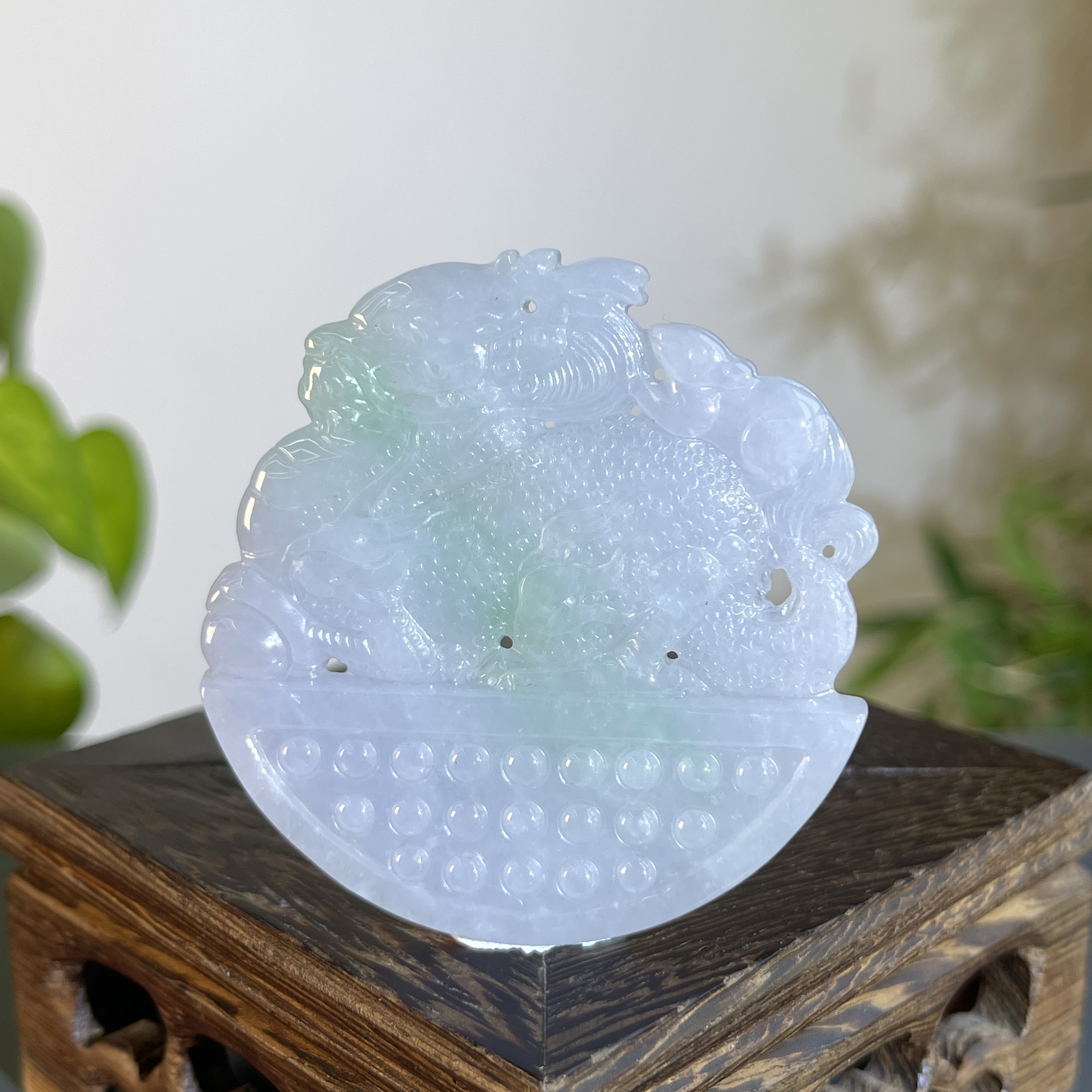 JXW18-73 天然翡翠缅甸A货 龙牌