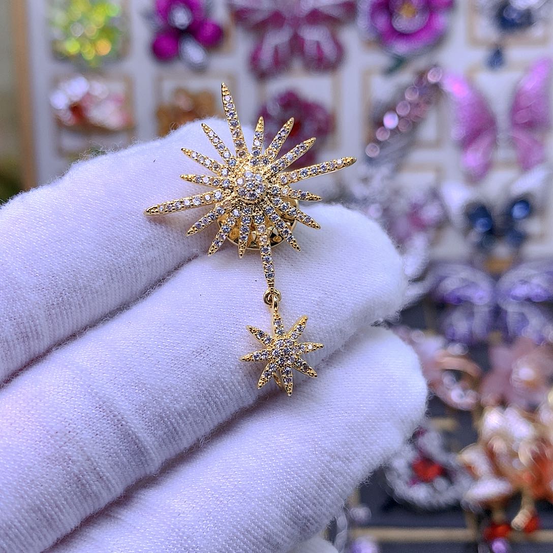 合成立方氧化锆铜刺马针2个