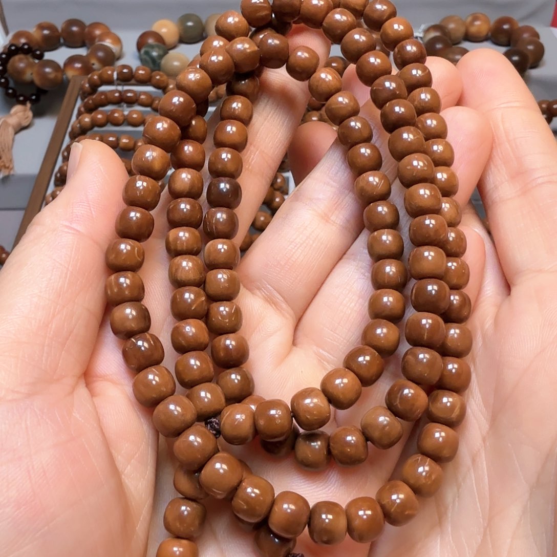 库克手串高**这库克菩提6*7老型珠带眼线