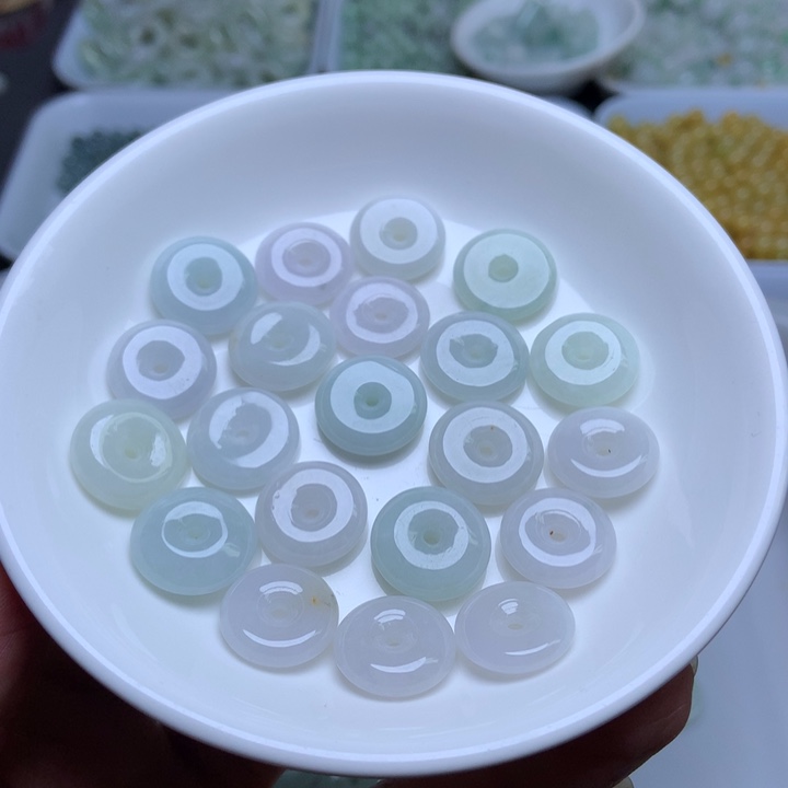 散珠翡翠卡14.6冰平安扣10个