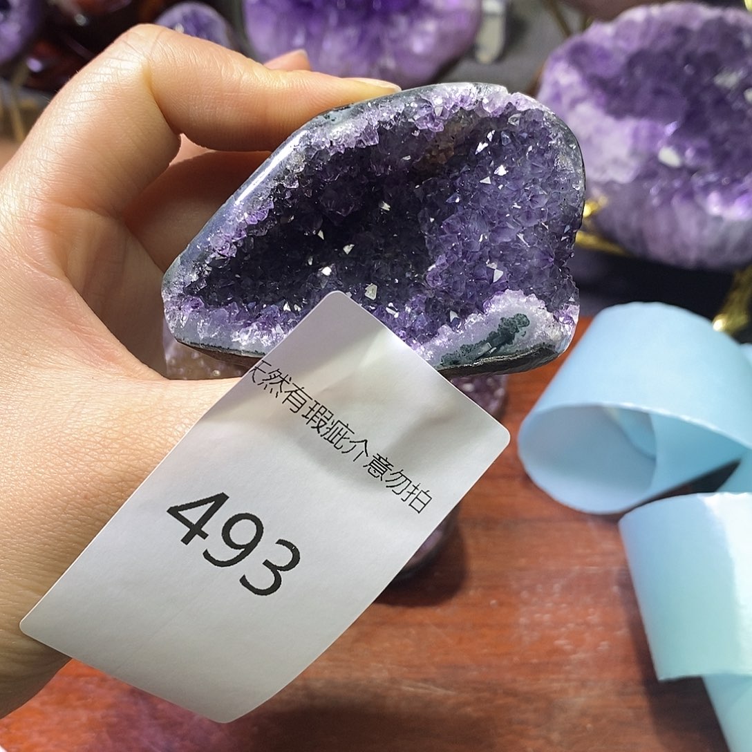 未镶嵌紫晶珠宝半成品