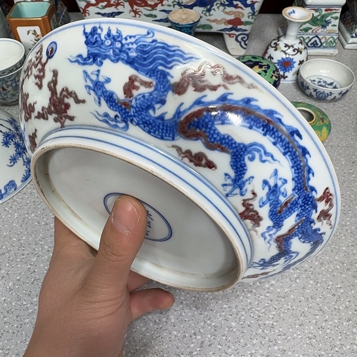 m***g摆件陶陶瓷纯手工青花盘