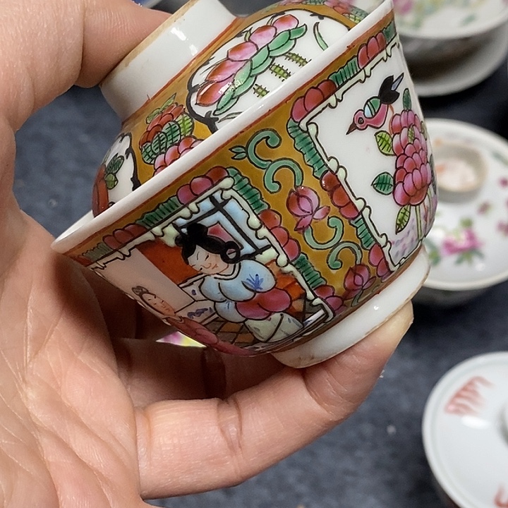 光彩盖碗，光彩盖碗