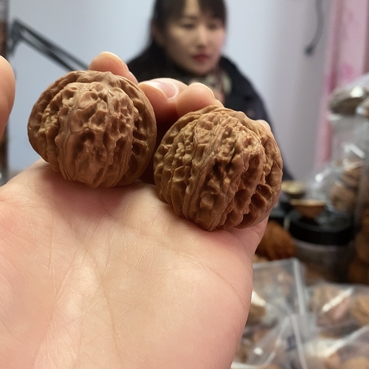 火***木文玩核桃把件38拱桥楼