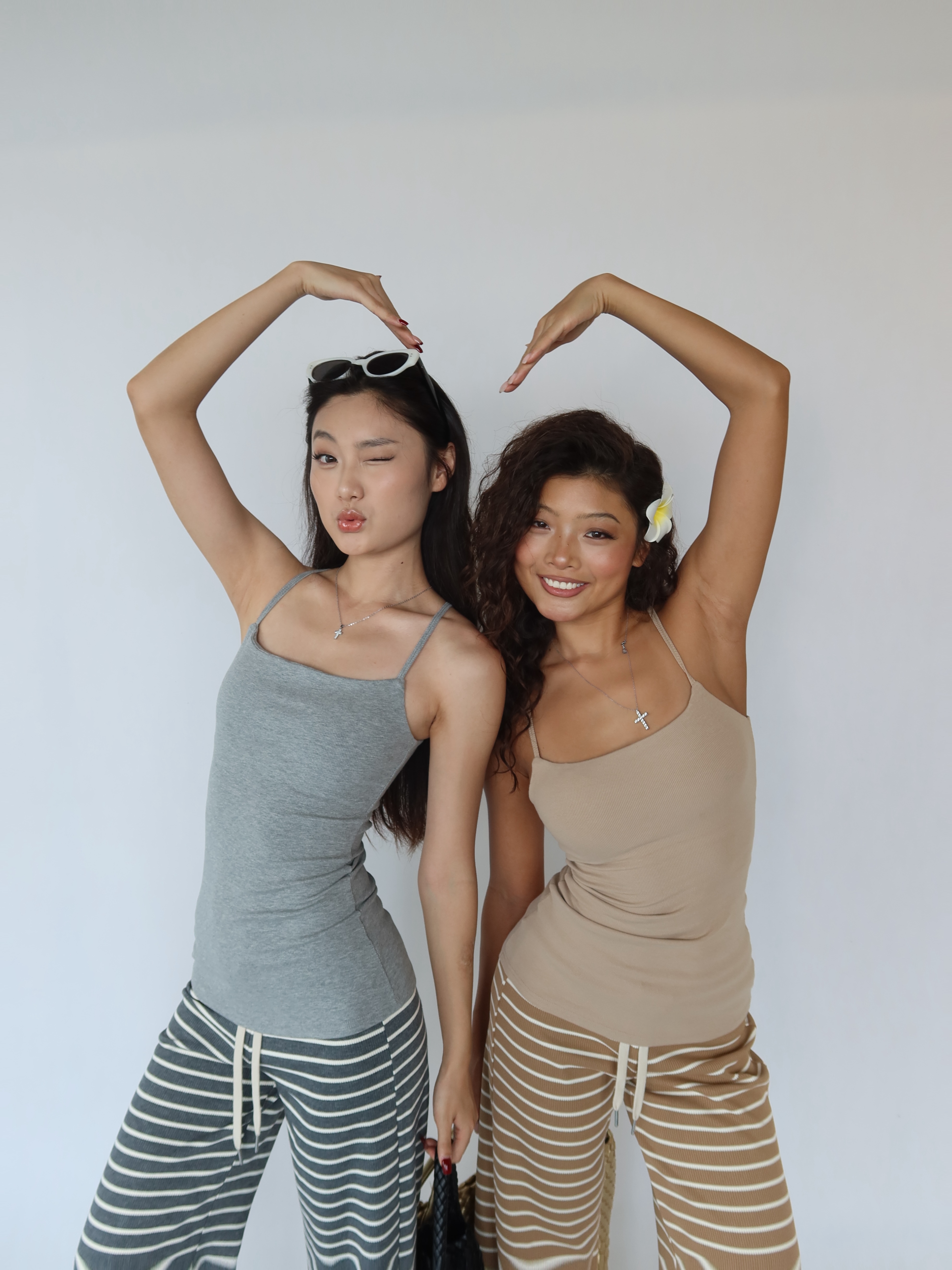 【Fcii】美式带胸垫可拆卸螺纹针织吊带H4S2674