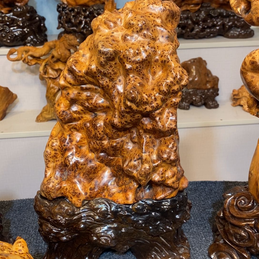 柏木（崖柏）太行精品陈化黑金独瘤摆件