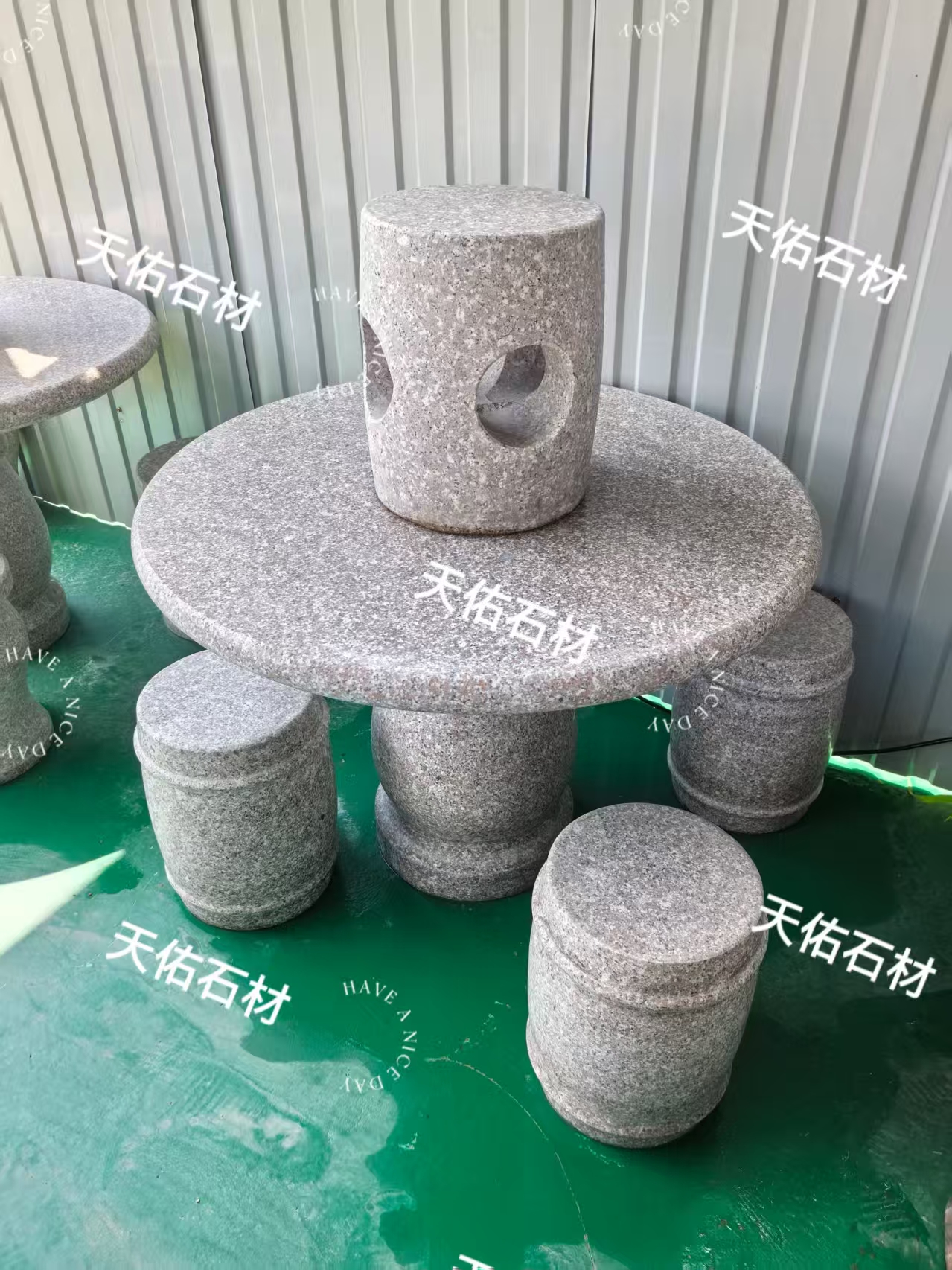 （不包邮，需要到县城或者市区物流站提货）海洋红户外庭院石桌石凳