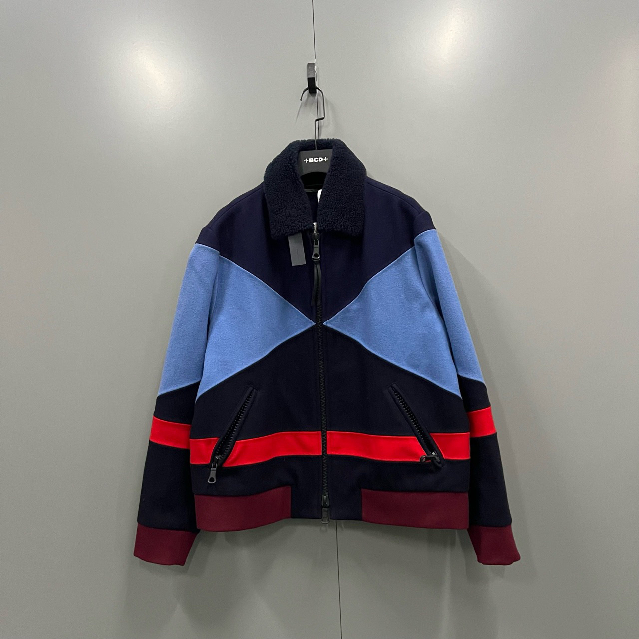 95新 Valentino/华伦天奴 （jp）219 多拼色拉链夹克外套 56码