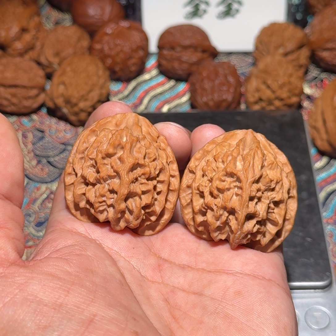 把件文玩核桃1872苹果原桩，尺寸40 38 40